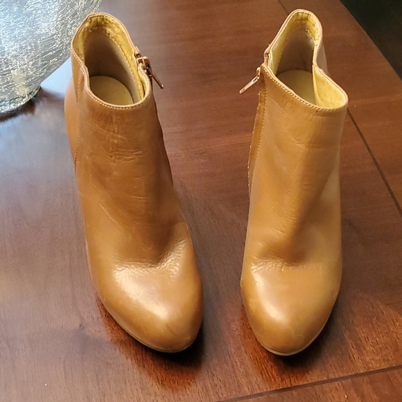 Ankle boots, cognac color - Picture 1 of 3